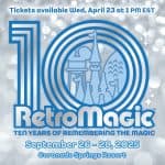 RetroMagic Events on 9/26-9/28 – Celebrating Decades of WDW